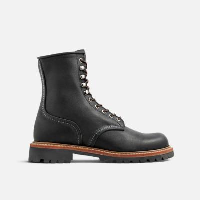 Logger-Men's Logger Boot in Black Oil Slick Leather